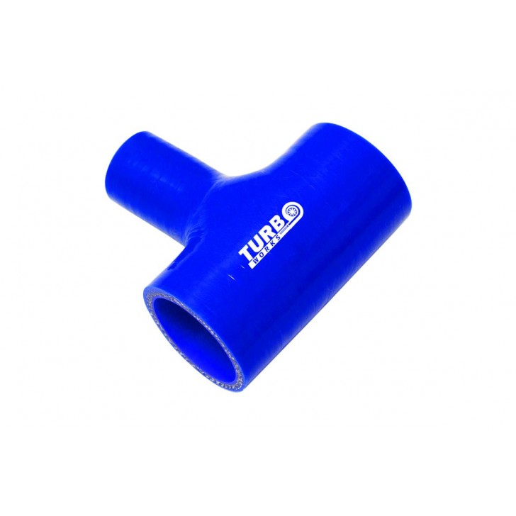 Силіконовий патрубок T-Piece TurboWorks Blue 63-25mm